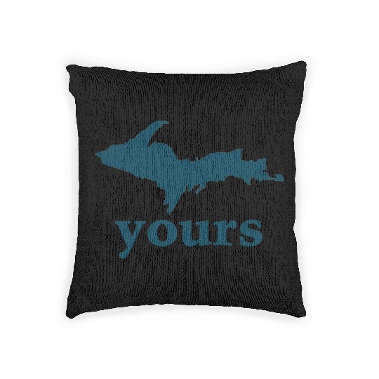 Up Yours Michigan Funny Upper Peninsula Apparel Woven Pillows
