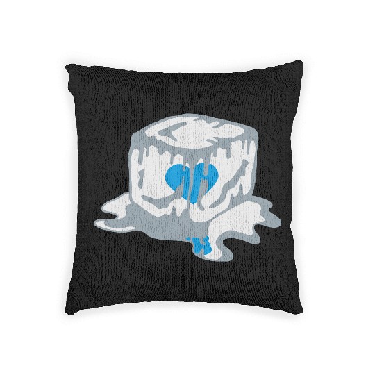 Ice Cube Heart Woven Pillows