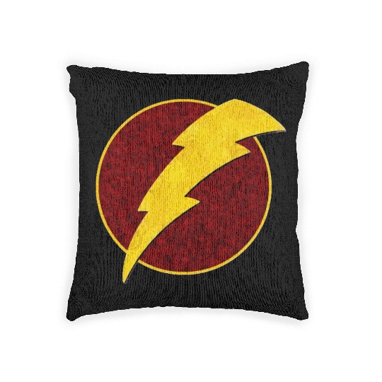 Retro Super Hero Lightning Bolt Woven Pillows