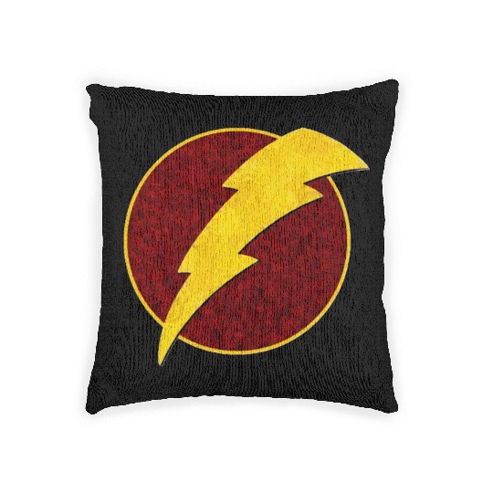 Retro Super Hero Lightning Bolt Woven Pillows
