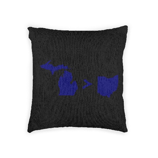 Funny Michigan Greater Than Ohio Woven Pillows
