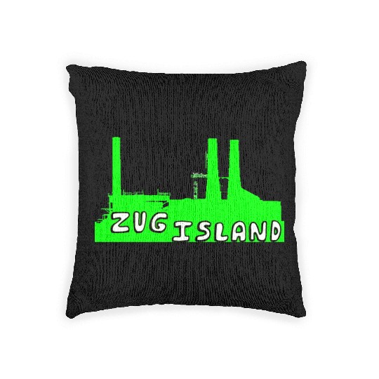 Zug Island Detroit River Industry Woven Pillows