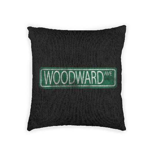 Woodward Avenue Detroit M1 Woven Pillows