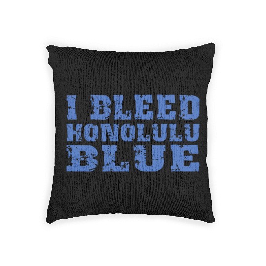 I Bleed Honolulu Blue Detroit Woven Pillows