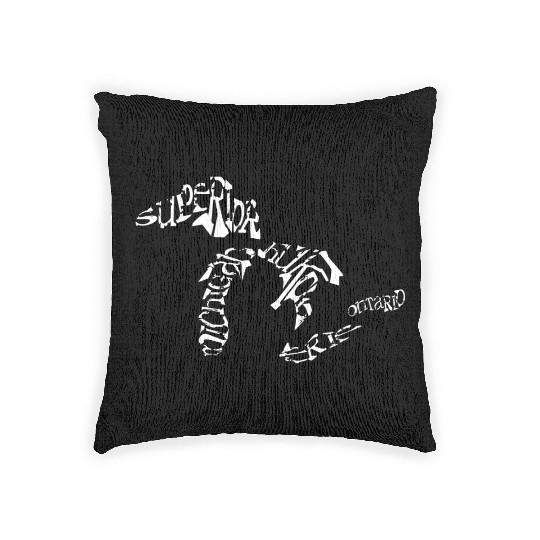 Great Lakes Words Design Woven Pillows