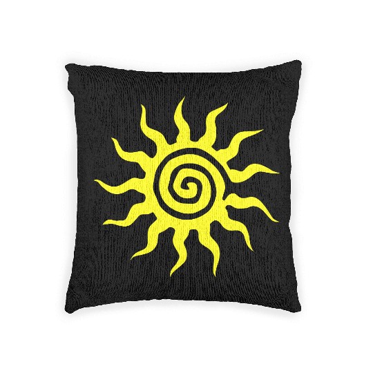 The symbol of the sun Woven Pillows