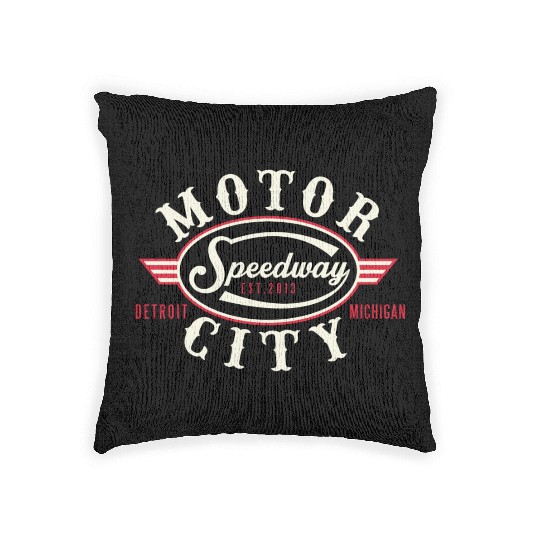 MOTOR CITY SPEEDWAY Woven Pillows