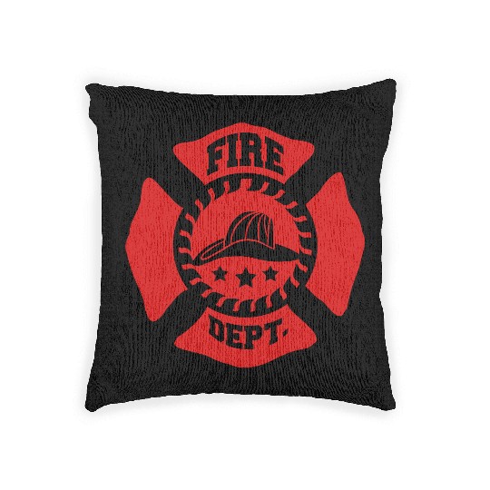 Fire Brigade logo symbol design Woven Pillows