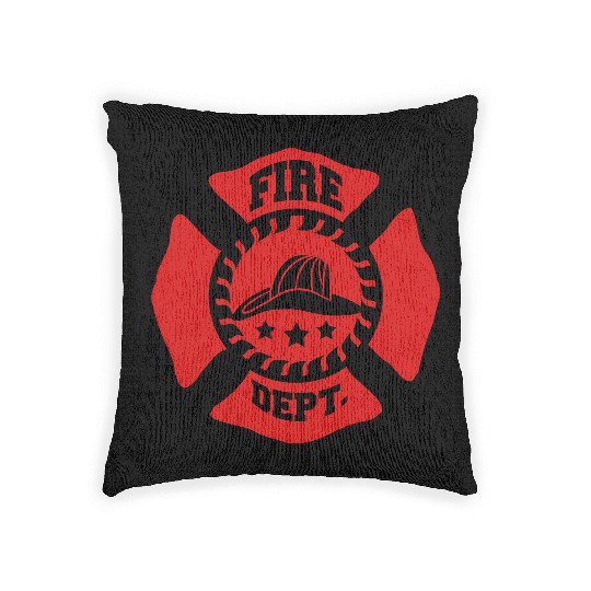 Fire Brigade logo symbol design Woven Pillows