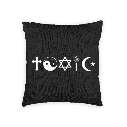 Religion Is Toxic Freethinker Woven Pillows