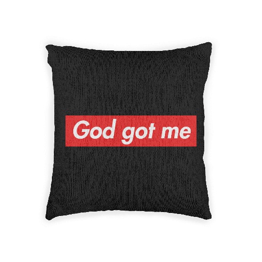 God got me Woven Pillows