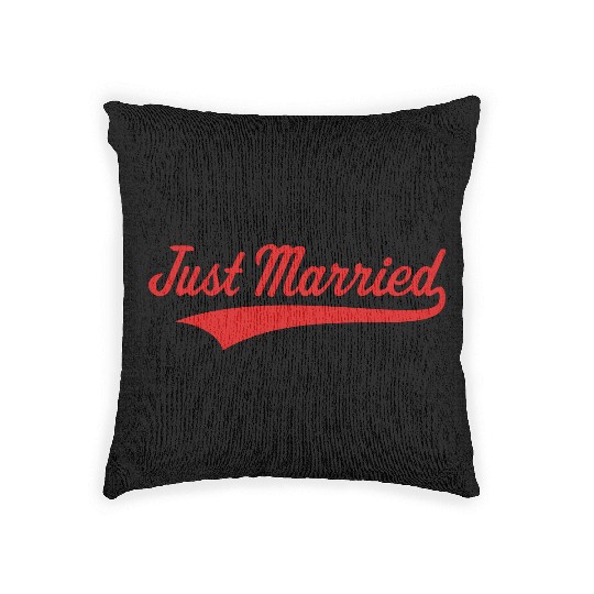 Just Married (Marriage / Wedding) Woven Pillows