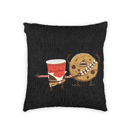 Funny star wars han solo and chewbacca Woven Pillows