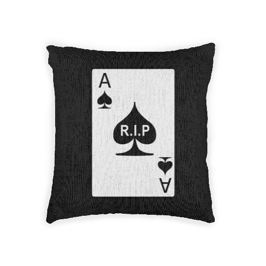 Rest in Peace Ace of Spades Woven Pillows