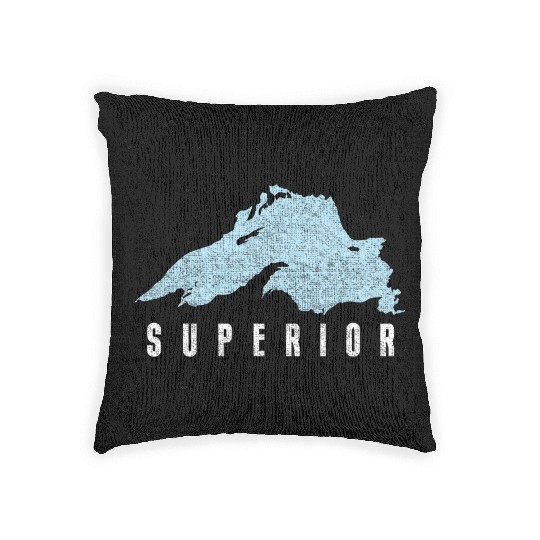 Lake Superior Great Lakes Woven Pillows