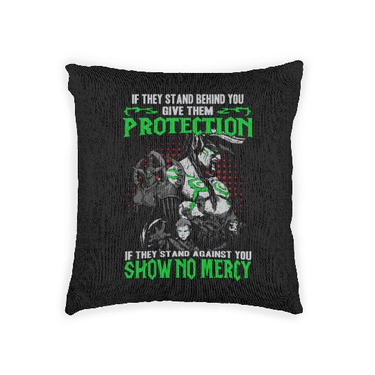 Warcraft-If they stand against you show no mercy Woven Pillows