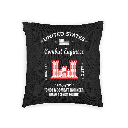 combat engineer, us army combat engineer, army com Woven Pillows