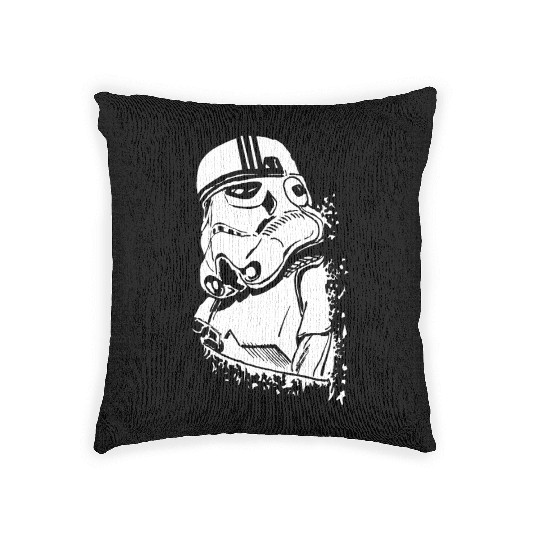 Funny and cool Star Wars Stormtrooper graffiti Woven Pillows