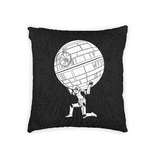 Funny Star Wars Stormtrooper art Woven Pillows