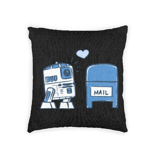 Funny Star Wars r2d2 comic Woven Pillows