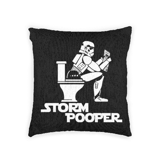 Storm Trooper Pooper Woven Pillows