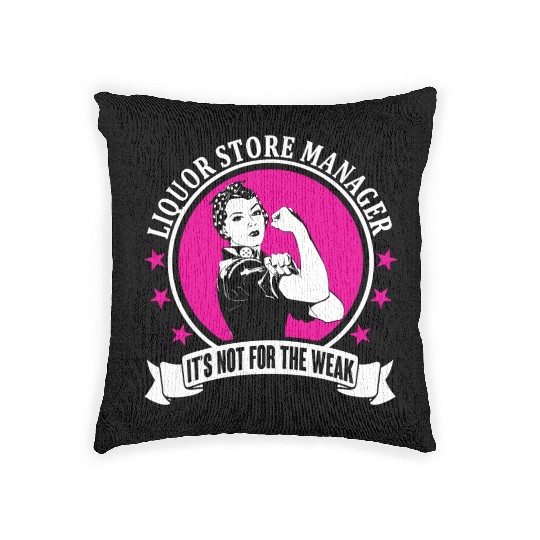 Liquor Store Manager Woven Pillows