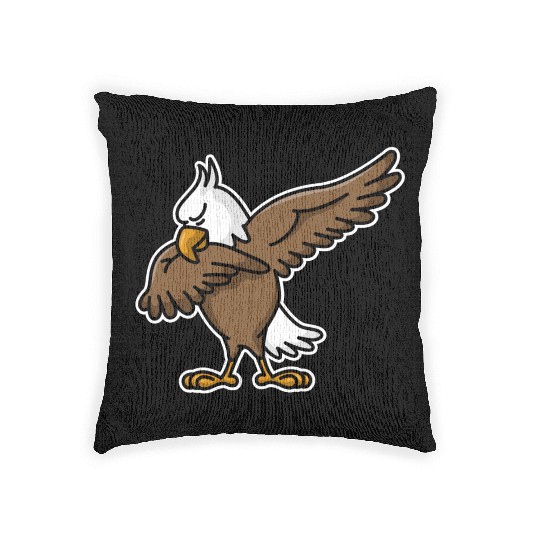 Dabbing dab proud American Eagle coat of arms Woven Pillows