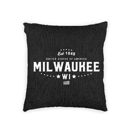 Milwaukee WI Wisconsin Woven Pillows