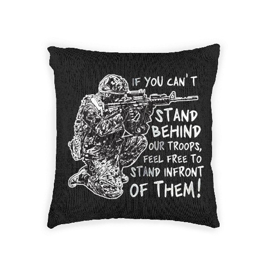 Stand Behind Our Troops Canadian Military Woven Pillows