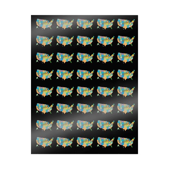 US States Wrapping Papers