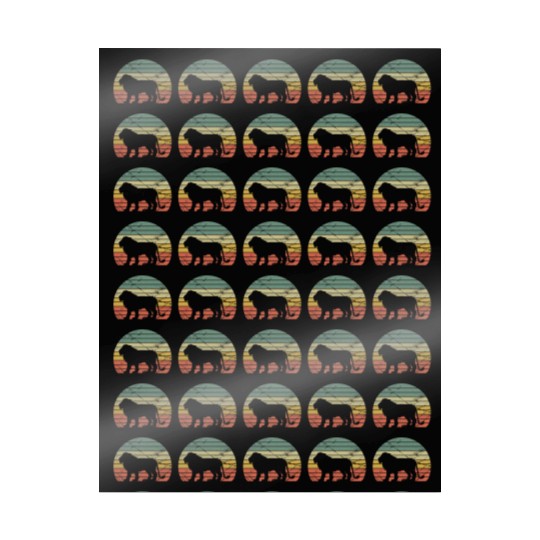 Sunset Lion, Vintage Lion, Lion Wrapping Papers