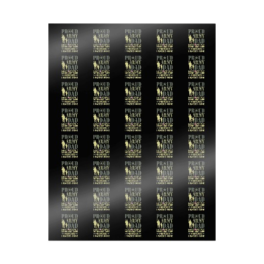 Proud Army National Guard Dad American Flag Wrapping Papers