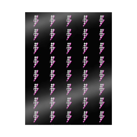Buffalo Plaid Lightning Bolt Pink Shadow Graphic P Wrapping Papers