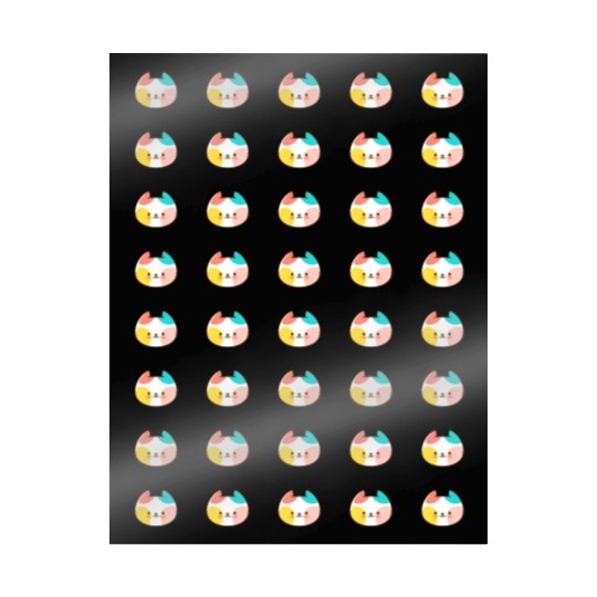 Kawaii Cat Head Multicolored Wrapping Papers
