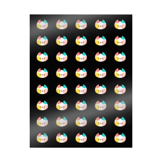 Kawaii Cat Head Multicolored Wrapping Papers