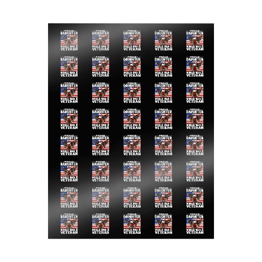 Proud Daughter Of A World War 2 Veteran Patriotic Wrapping Papers