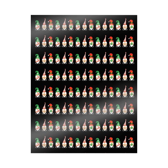 Christmas Gnomes with candy cane, gift Wrapping Papers