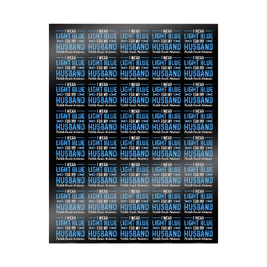 I Wear Blue For My Husband Prostate Cancer Awarene Wrapping Papers