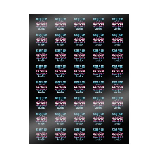 Keeper Of The Gender Grandma Loves You Baby Wrapping Papers