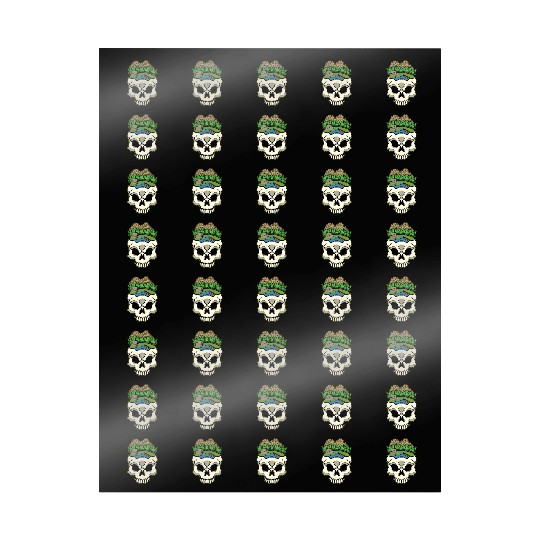 Skeleton Head Camp Campsite Camper Camping Wrapping Papers
