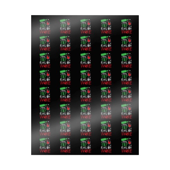 Christmas This Elf Runs On Wine Funny Xmas Holiday Wrapping Papers