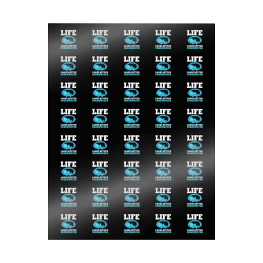 Life Looks Better Underwater Funny Scuba Diving Wrapping Papers