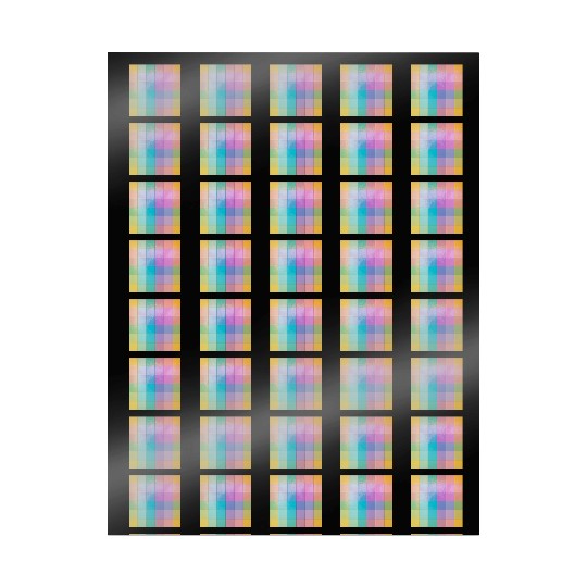 Rainbow Shimmer Multi Squares Pattern Wrapping Papers