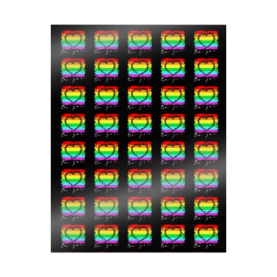 Be you - Rainbow Heart Love Gay LGBTQ Tolerance Wrapping Papers
