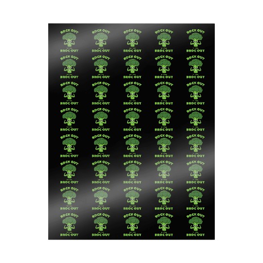 Rock Out With Your Broc Out for Broccoli Lover Wrapping Papers