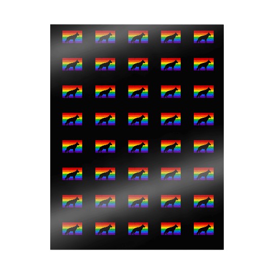 LGBT German Shepherd Rainbow Flag Wrapping Papers