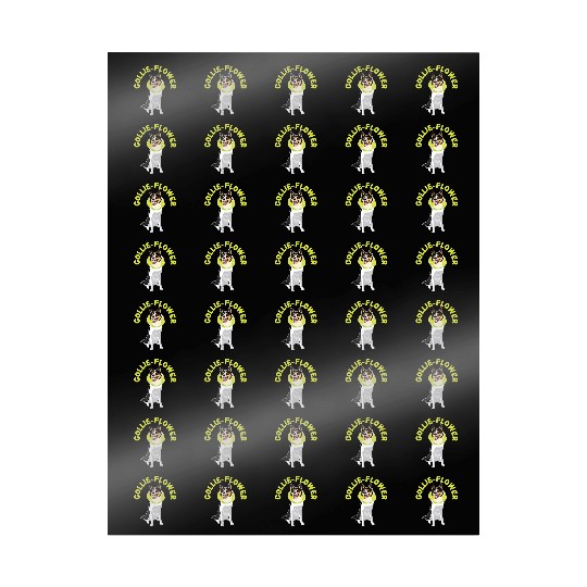Collie-Flower Dog Puppy Paw Love Border Collie Wrapping Papers