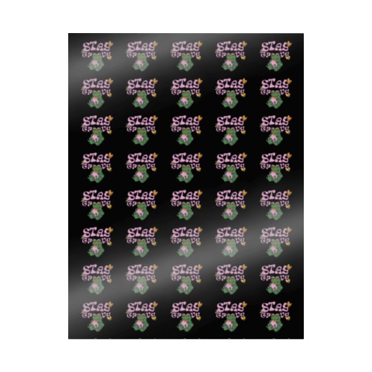 Stay Grvy - Pink Dark Green Typecentric Wrapping Papers