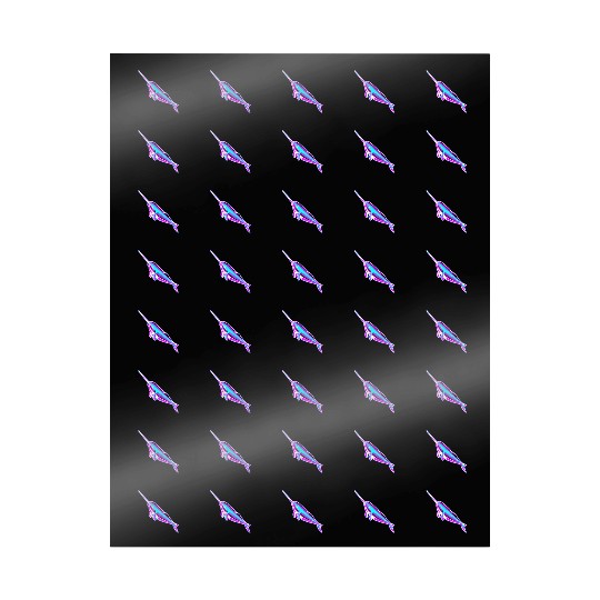 Synthwave Narwhal Wrapping Papers