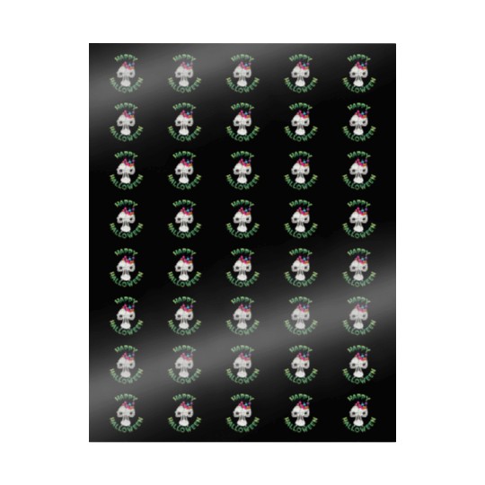 Candy Skull Happy Halloween Cartoon Wrapping Papers